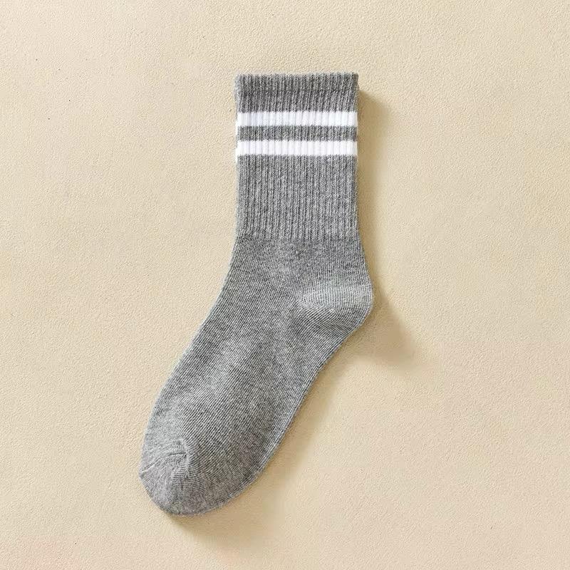Lot de 3 Paires de Chaussettes Mi-Mollet Sport Rayées – Confort et Style Quotidien
